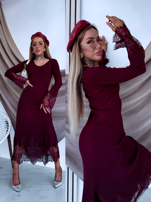 Adīta kleita "EMBER FIRE 552" - BORDO